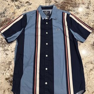Hollister Men's Multi-Striped Button Down Shirt